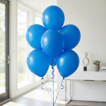 Bright Royal Blue Standard Latex Balloons 11in, 50pcs Balloons & Streamers - Party Centre