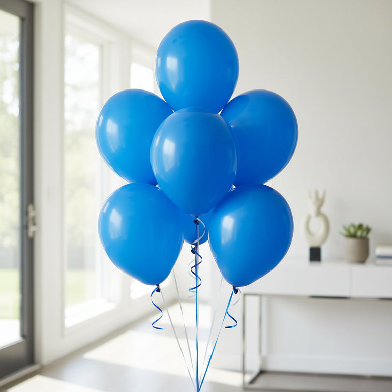 Bright Royal Blue Standard Latex Balloons 11in, 50pcs Balloons & Streamers - Party Centre