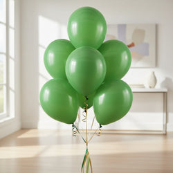 Festive Green Standard Latex Balloons 11in, 50pcs Balloons & Streamers - Party Centre