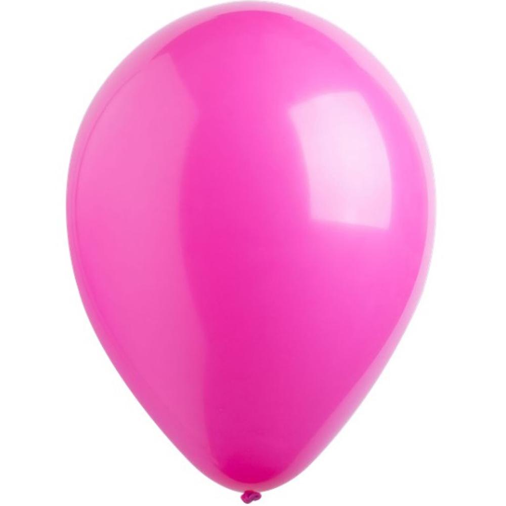 Hot Pink Fashion Latex Balloons 11in, 50pcs Balloons & Streamers - Party Centre