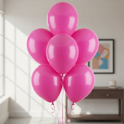 Hot Pink Fashion Latex Balloons 11in, 50pcs Balloons & Streamers - Party Centre