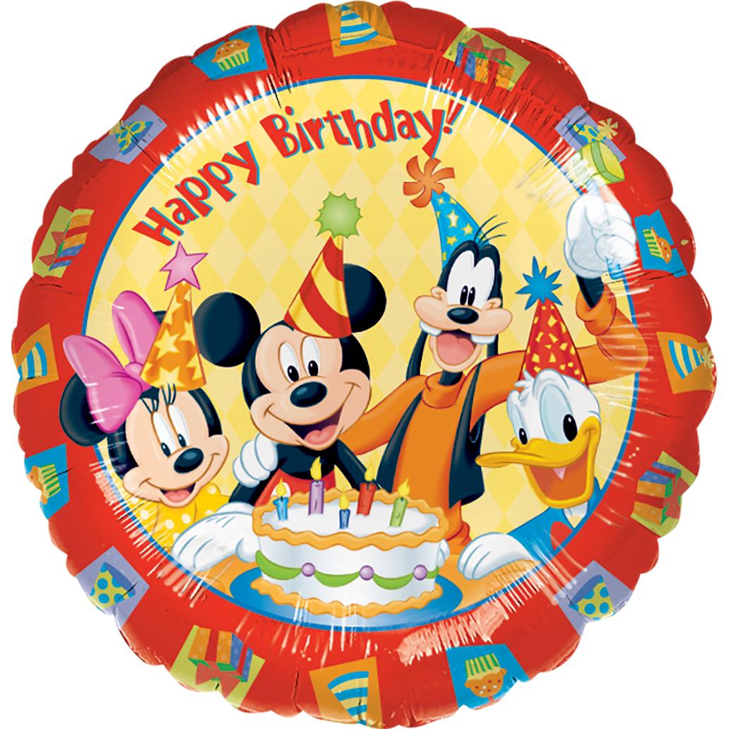 Mickey & Friends Happy Birthday 18in Balloons & Streamers - Party Centre