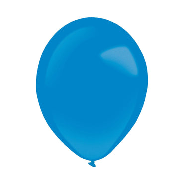 Bright Royal Blue Metallic Latex Balloon 11in, 50pcs Balloons & Streamers - Party Centre