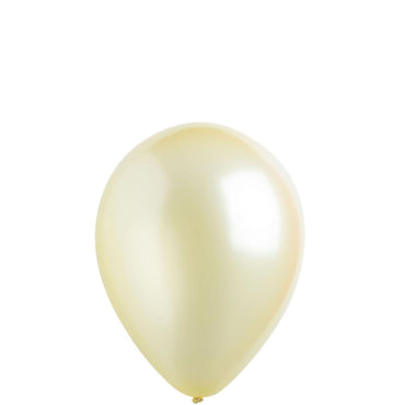 Light Yellow Pearlized Latex Balloons 11in, 50pcs Balloons & Streamers - Party Centre