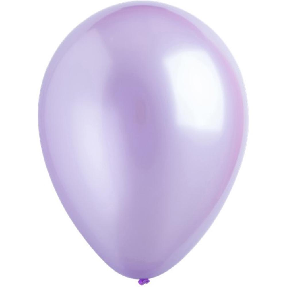 Lavender Pearlized Latex Balloons 11in, 50pcs Balloons & Streamers - Party Centre