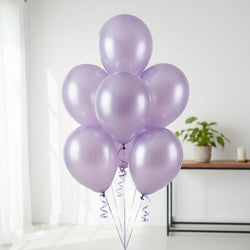 Lavender Pearlized Latex Balloons 11in, 50pcs Balloons & Streamers - Party Centre