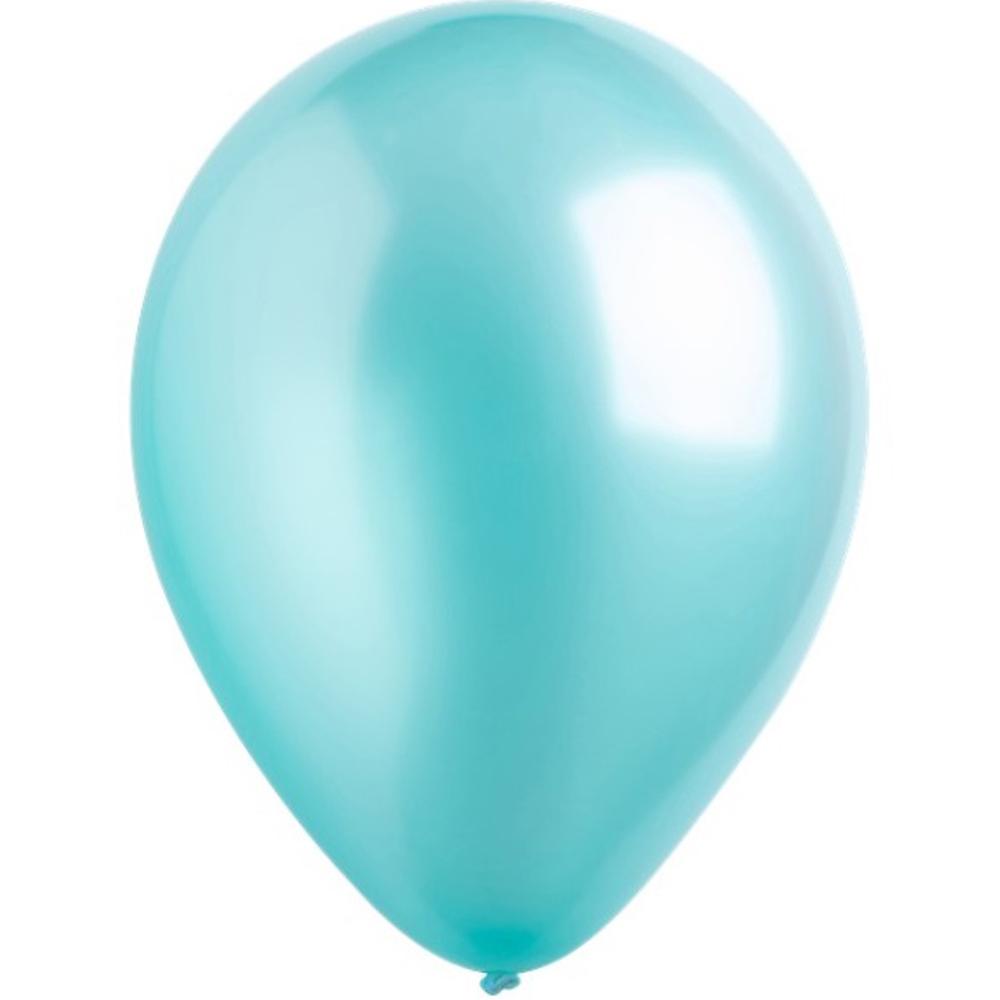 Robins Egg Blue Pearlized Latex Balloons 11in, 50pcs Balloons & Streamers - Party Centre