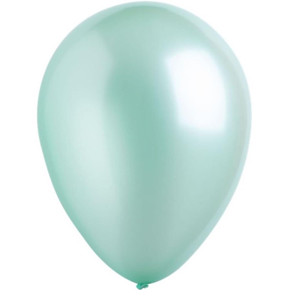 Mint Green Pearlized Latex Balloons 11in, 50pcs Balloons & Streamers - Party Centre
