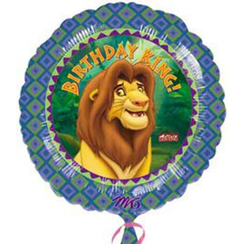 Lion King Birthday King Foil Balloon 18in Balloons & Streamers - Party Centre