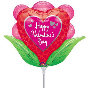 Flower Heart Valentine Mini Shape Balloon Balloons & Streamers - Party Centre