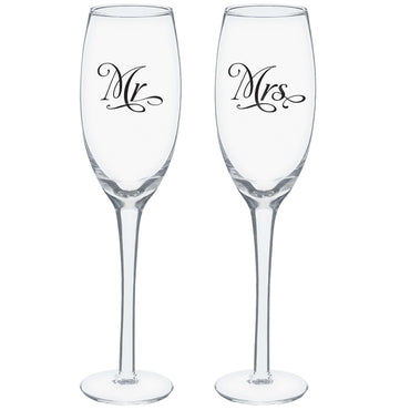 Mr. And Mrs. Toasting Glasses Candy Buffet - Party Centre