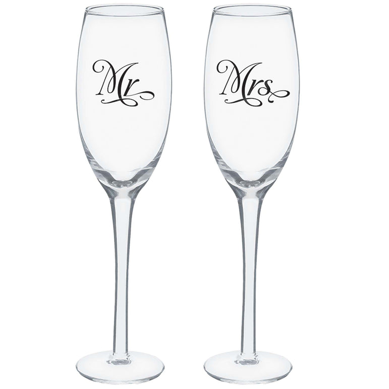 Mr. And Mrs. Toasting Glasses Candy Buffet - Party Centre