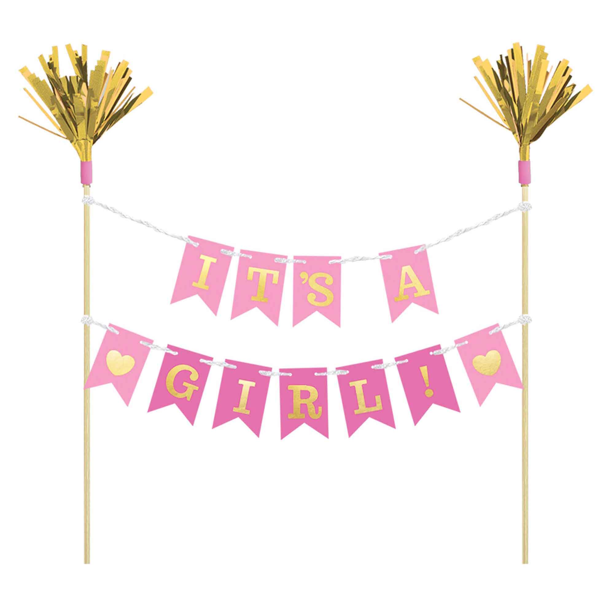 It's A Girl Cake Pick Party Accessories - Party Centre