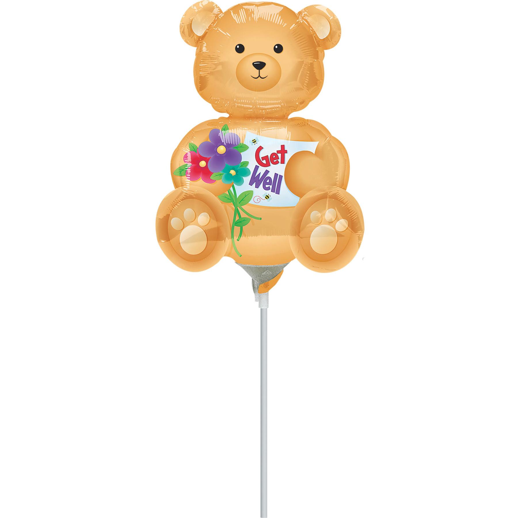 Get Well Bear Mini Shape Balloon Balloons & Streamers - Party Centre