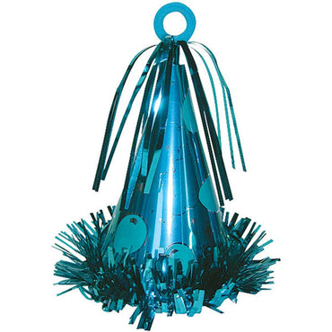 Light Blue Party Hat Balloon Weight 6oz Balloons & Streamers - Party Centre