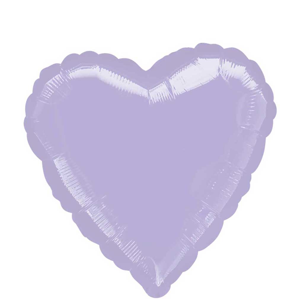 Pastel Lilac Heart Foil Balloon 18in Balloons & Streamers - Party Centre