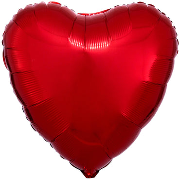 Mettalic Red Foil Balloon 18in