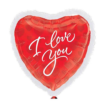 I Love You Maribou/Foil Balloon 32in Balloons & Streamers - Party Centre