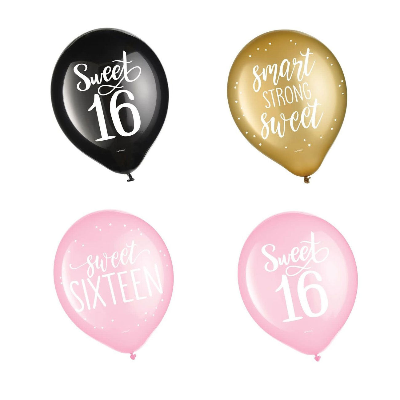 Sixteen Blush Printed Latex Balloons Assorted Colors