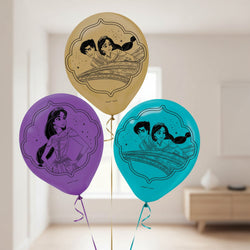 Disney Aladdin Latex Balloons 12in, 6pcs Balloons & Streamers - Party Centre