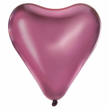 Flamingo Heart Satin Luxe Latex Balloon 12in,6pcs