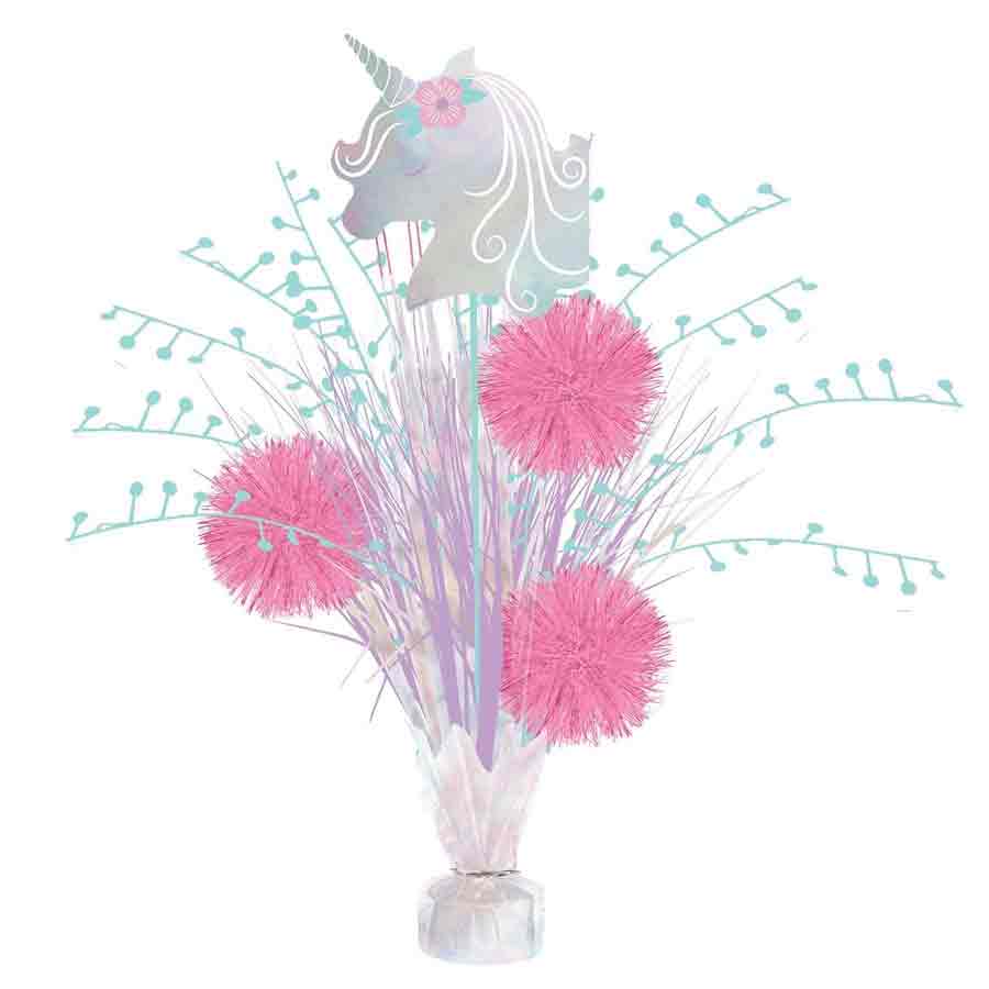 Enchanted Unicorn Tinsel Burst Centerpiece 18in