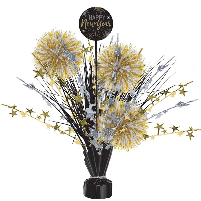 New Year's Tinsel Burst Centerpiece Foil 18in