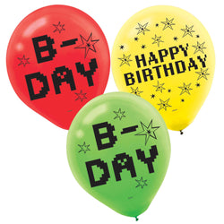 TNT Party! Printed Latex Balloons 12in, 6pcs Balloons & Streamers - Party Centre