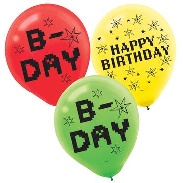 TNT Party! Printed Latex Balloons 12in, 6pcs Balloons & Streamers - Party Centre