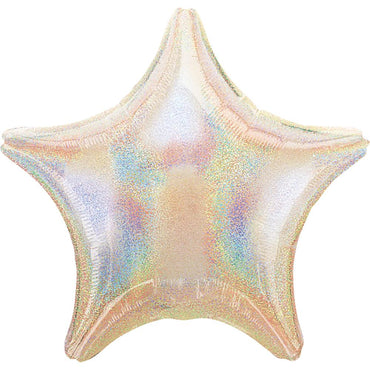 Silver Dazzler Star Foil Balloon 19in Balloons & Streamers - Party Centre