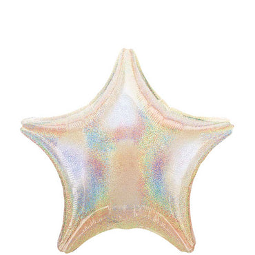 Silver Dazzler Star Foil Balloon 19in Balloons & Streamers - Party Centre