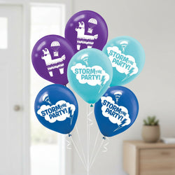 Battle Royal Latex Balloons 12in, 6pcs Balloons & Streamers - Party Centre