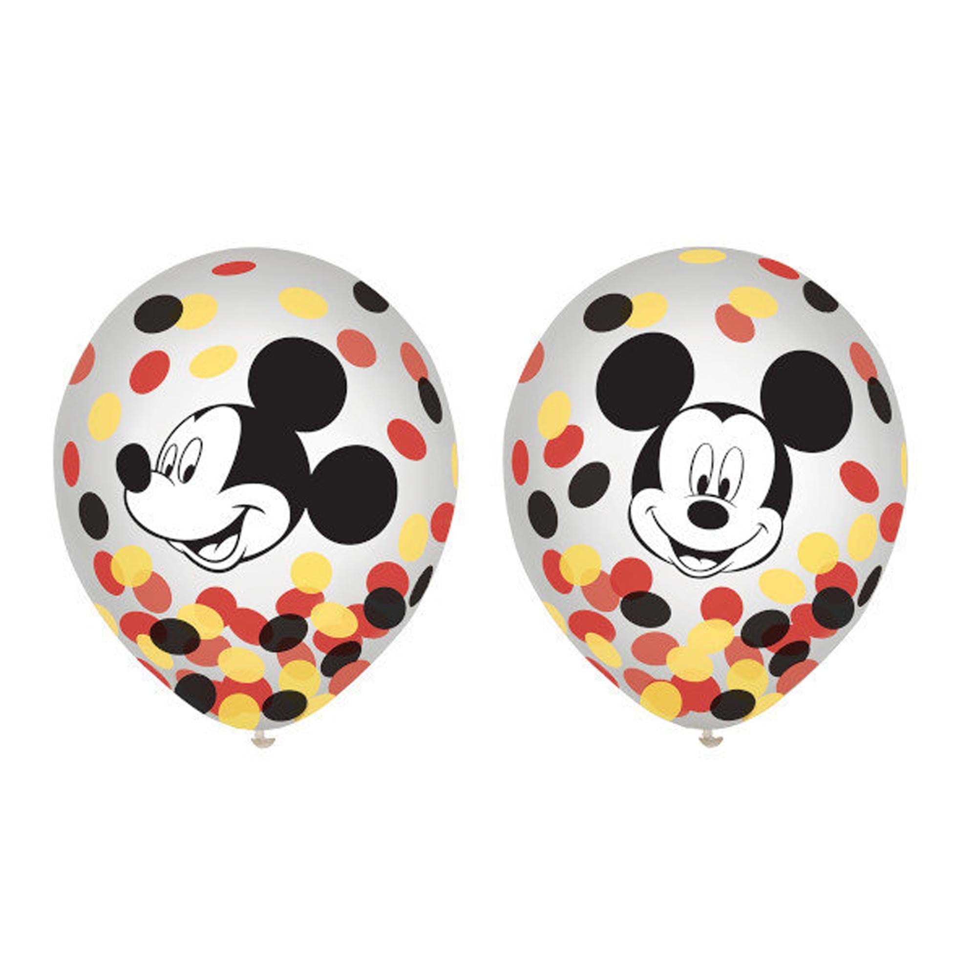 Mickey Mouse Forever Latex Balloon with Confetti Balloon 12in, 6pcs