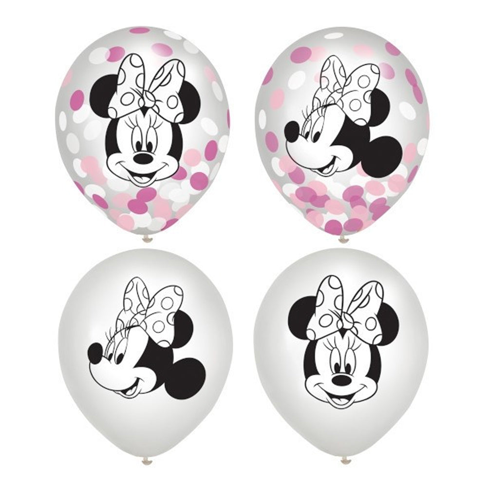 Disney Minnie Mouse Confetti Balloon 12in, 6pcs