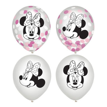 Disney Minnie Mouse Confetti Balloon 12in, 6pcs