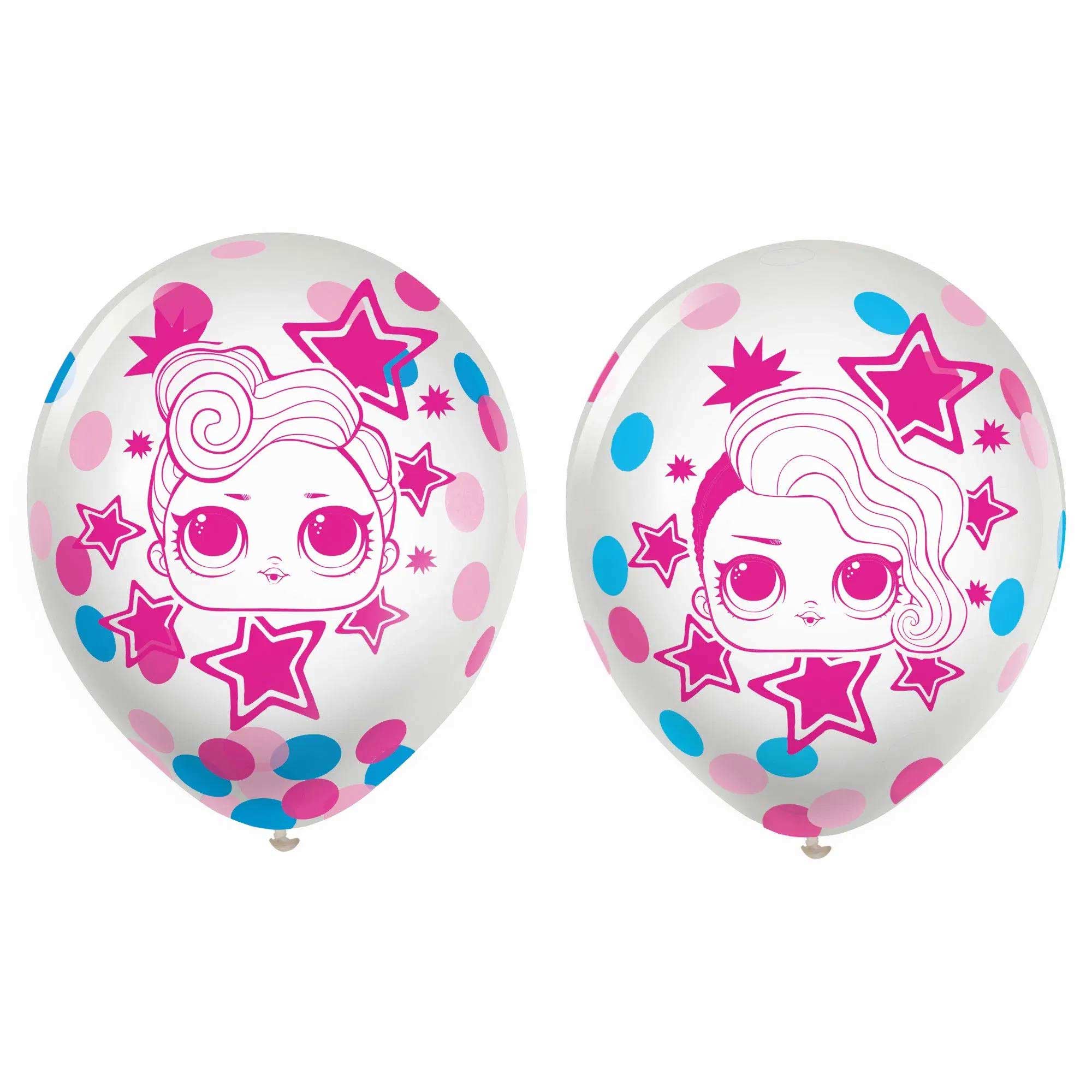 Lol Surprise Together 4Eva! Confetti Latex Balloon 12in, 6pcs