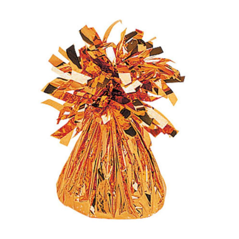 Orange Foil Balloon Weight 6oz Balloons & Streamers - Party Centre