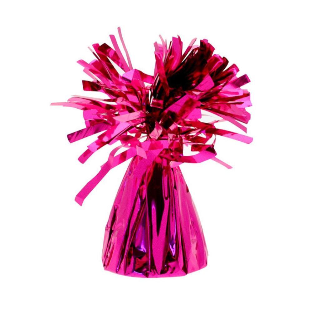 Bright Pink Foil Balloon Weight 6oz Balloons & Streamers - Party Centre