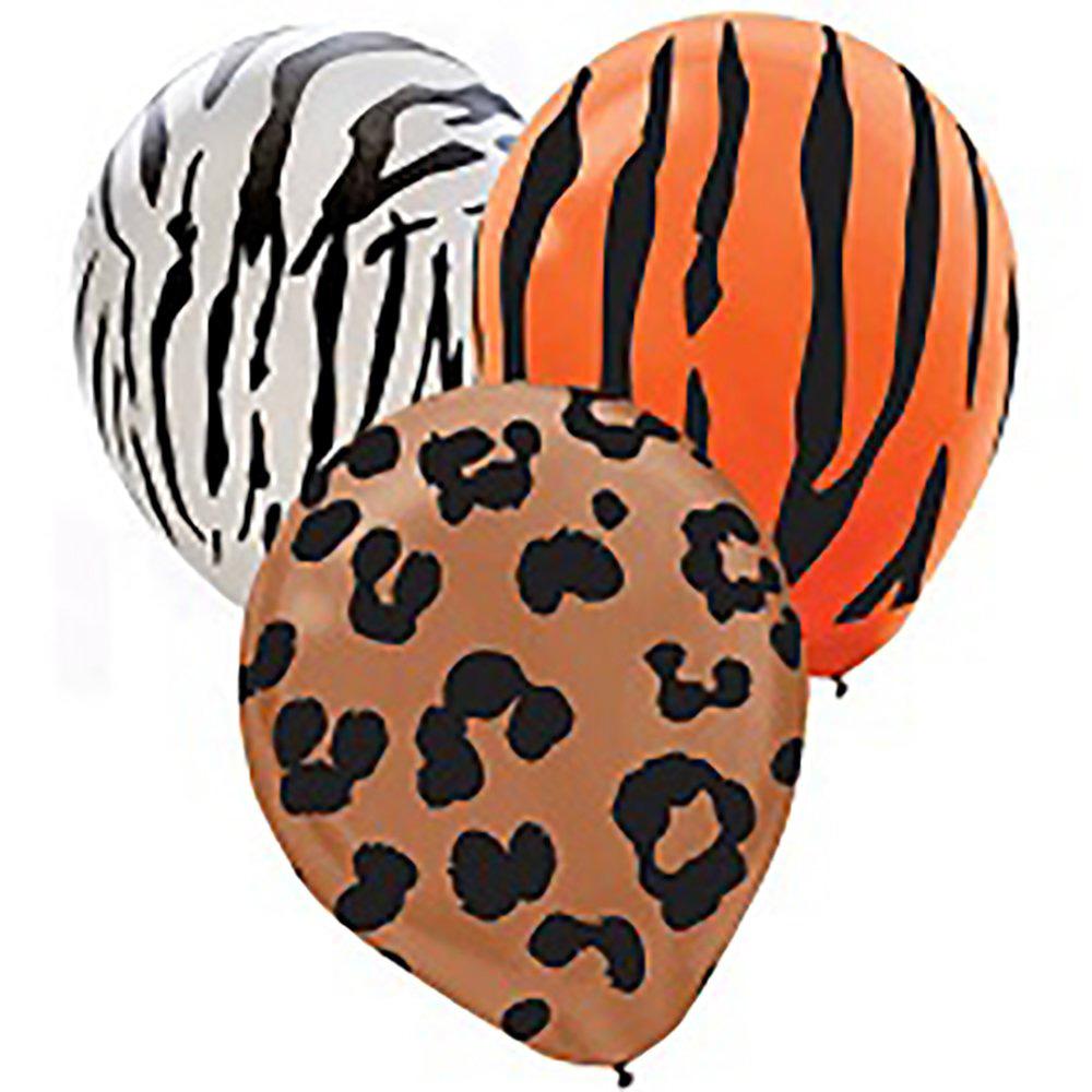 Animal Print Latex Balloons 12in, 20pcs Balloons & Streamers - Party Centre