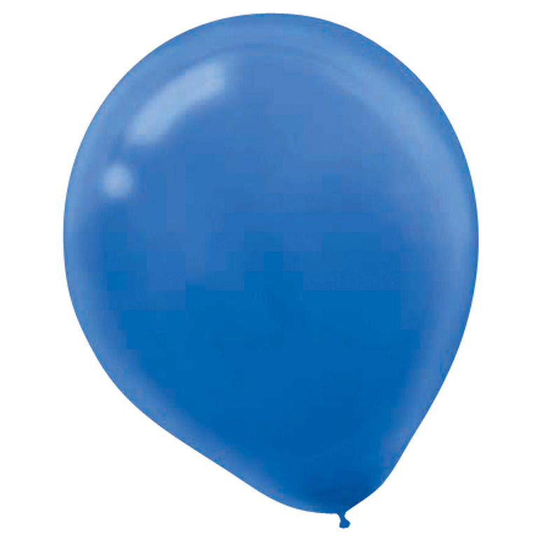 Royal Blue Latex Balloons 12in, 15pcs Balloons & Streamers - Party Centre