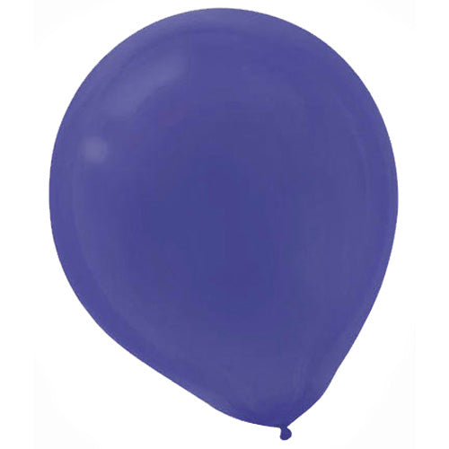 Purple Latex Balloons 12in, 15pcs Balloons & Streamers - Party Centre