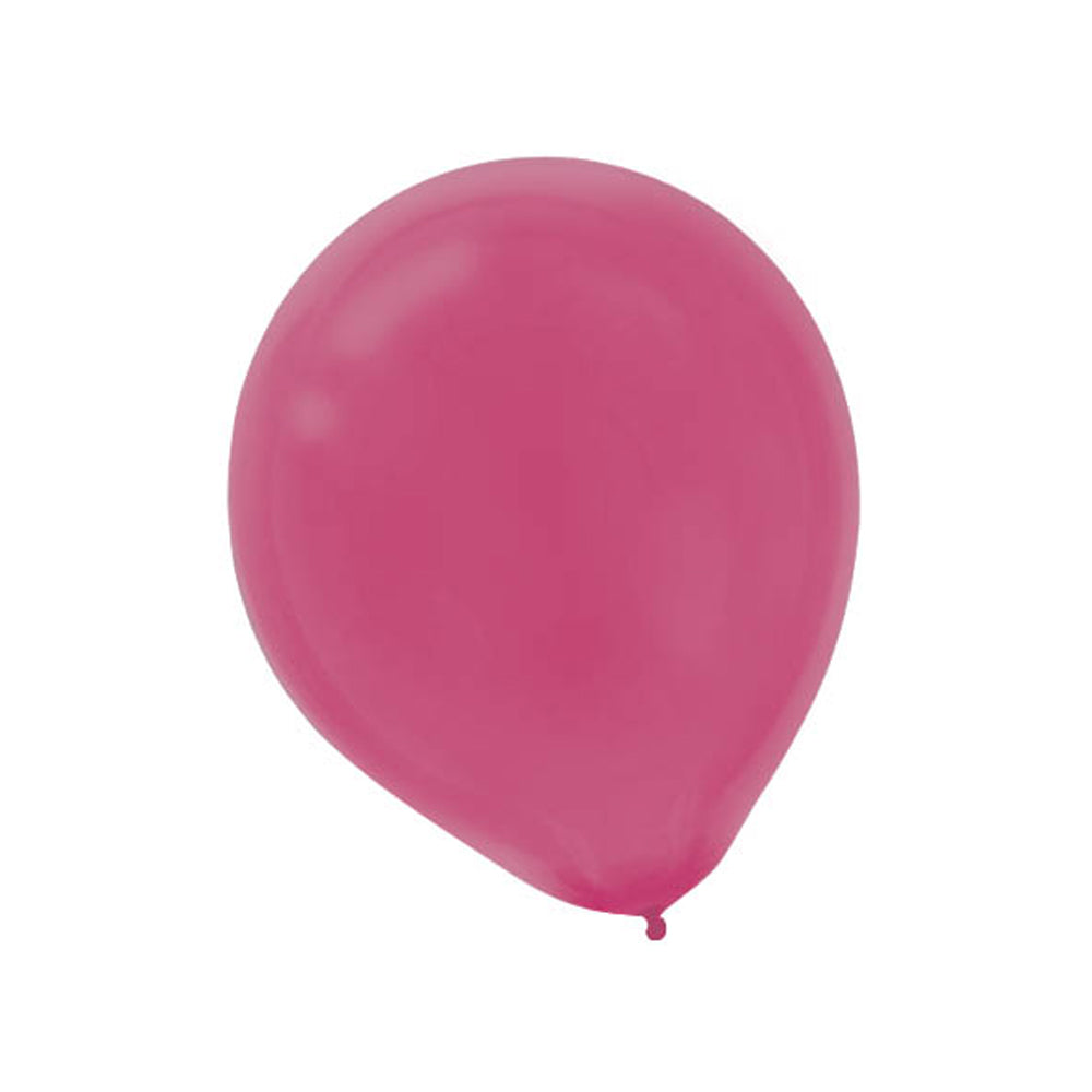 Magenta Latex Balloons 12in, 15pcs Balloons & Streamers - Party Centre