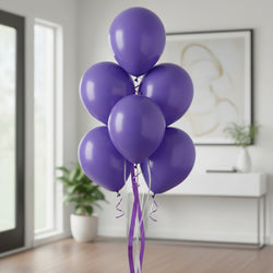 New Purple Latex Balloons 12in, 15pcs Balloons & Streamers - Party Centre