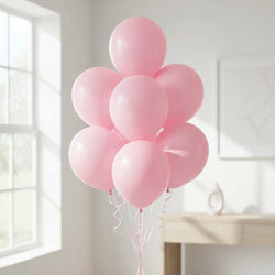 Pink Latex Balloons 12in, 15pcs Balloons & Streamers - Party Centre