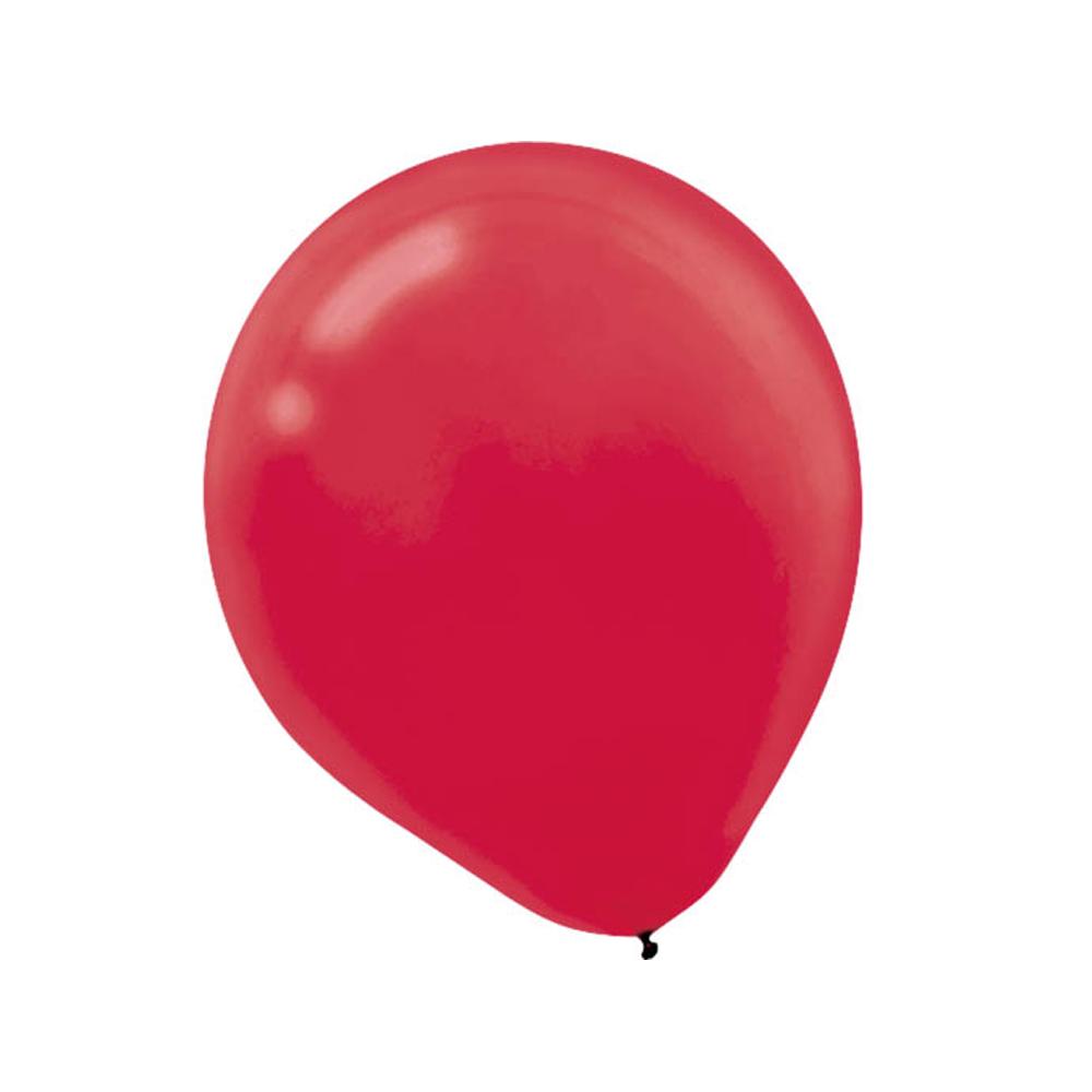 Apple Red Latex Balloons 12in, 15pcs Balloons & Streamers - Party Centre