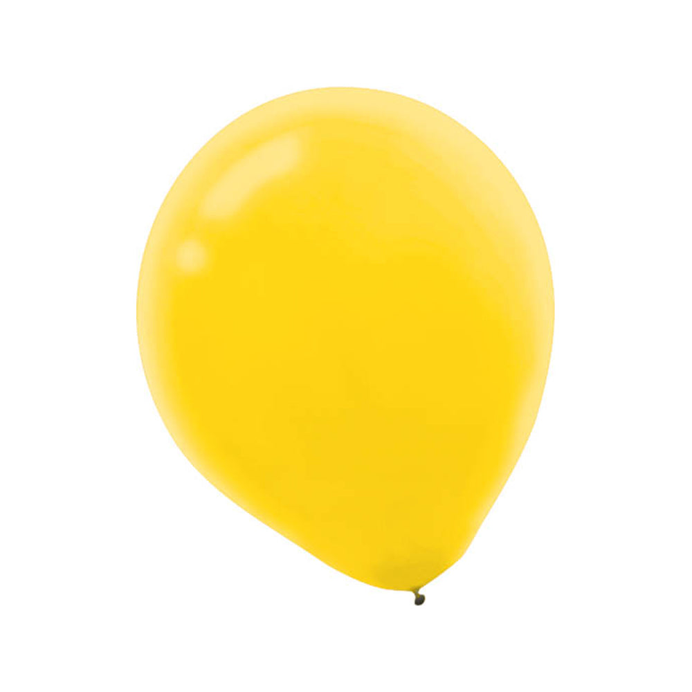 Yellow Sunshine Latex Balloons 12in, 15pcs Balloons & Streamers - Party Centre