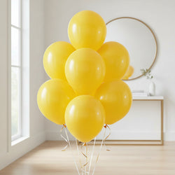 Yellow Sunshine Latex Balloons 12in, 15pcs Balloons & Streamers - Party Centre
