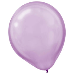 Lavender Pearlized Latex Balloons 12in, 15pcs Balloons & Streamers - Party Centre