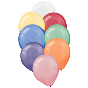Assorted Pearlized Latex Balloons 12in, 10pcs Balloons & Streamers - Party Centre