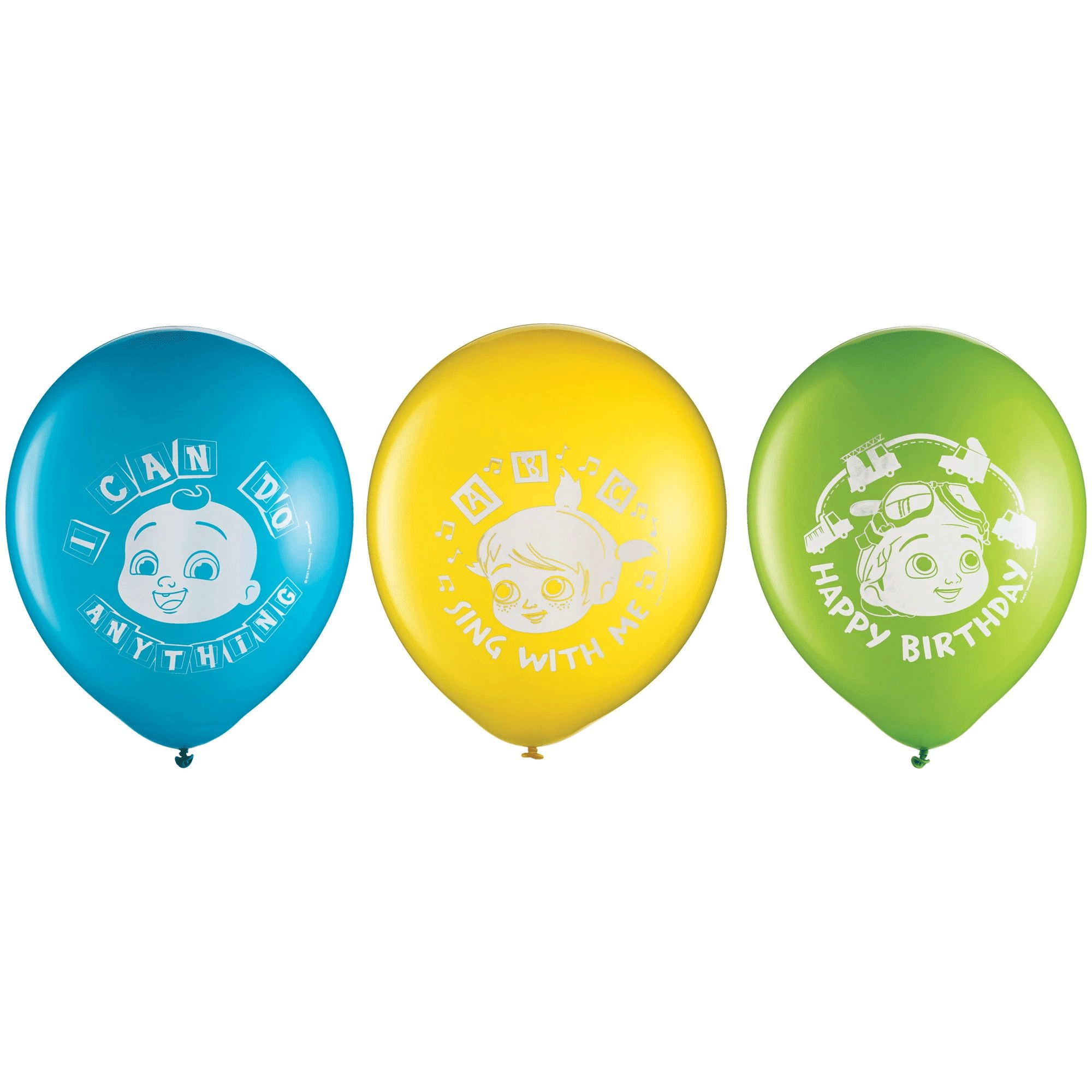 Cocomelon Printed Latex Balloons Assorted 6pcs